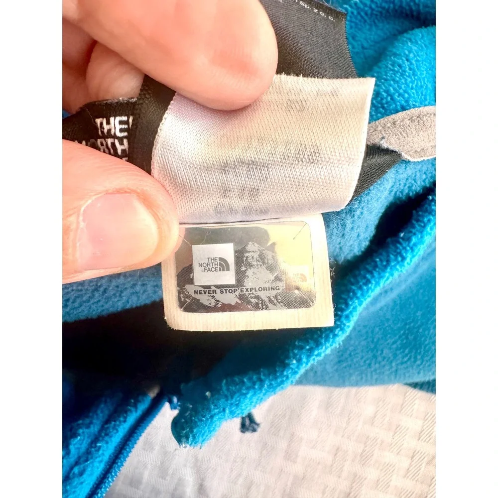 The North Face TKA 100 Fleece Pullover Teal Blue Mens XXL Quarter Zip Sweater